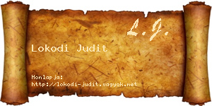 Lokodi Judit névjegykártya