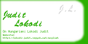 judit lokodi business card